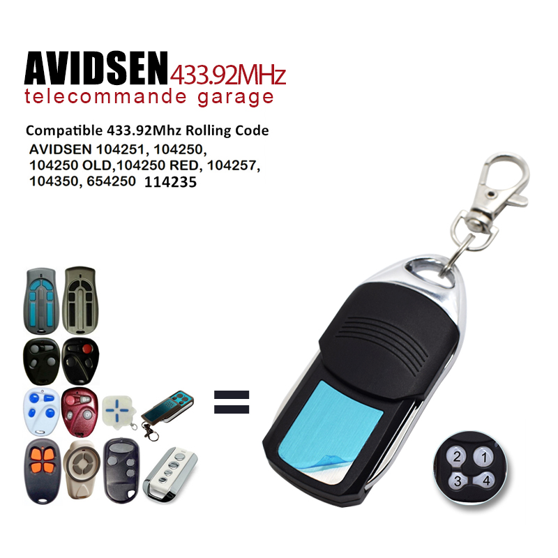 AVIDSEN 114253 664700 Gate Remote Garage Door Openers For AVIDSEN Remote Control Rolling Code Replacement 433.92MHz 2pcs