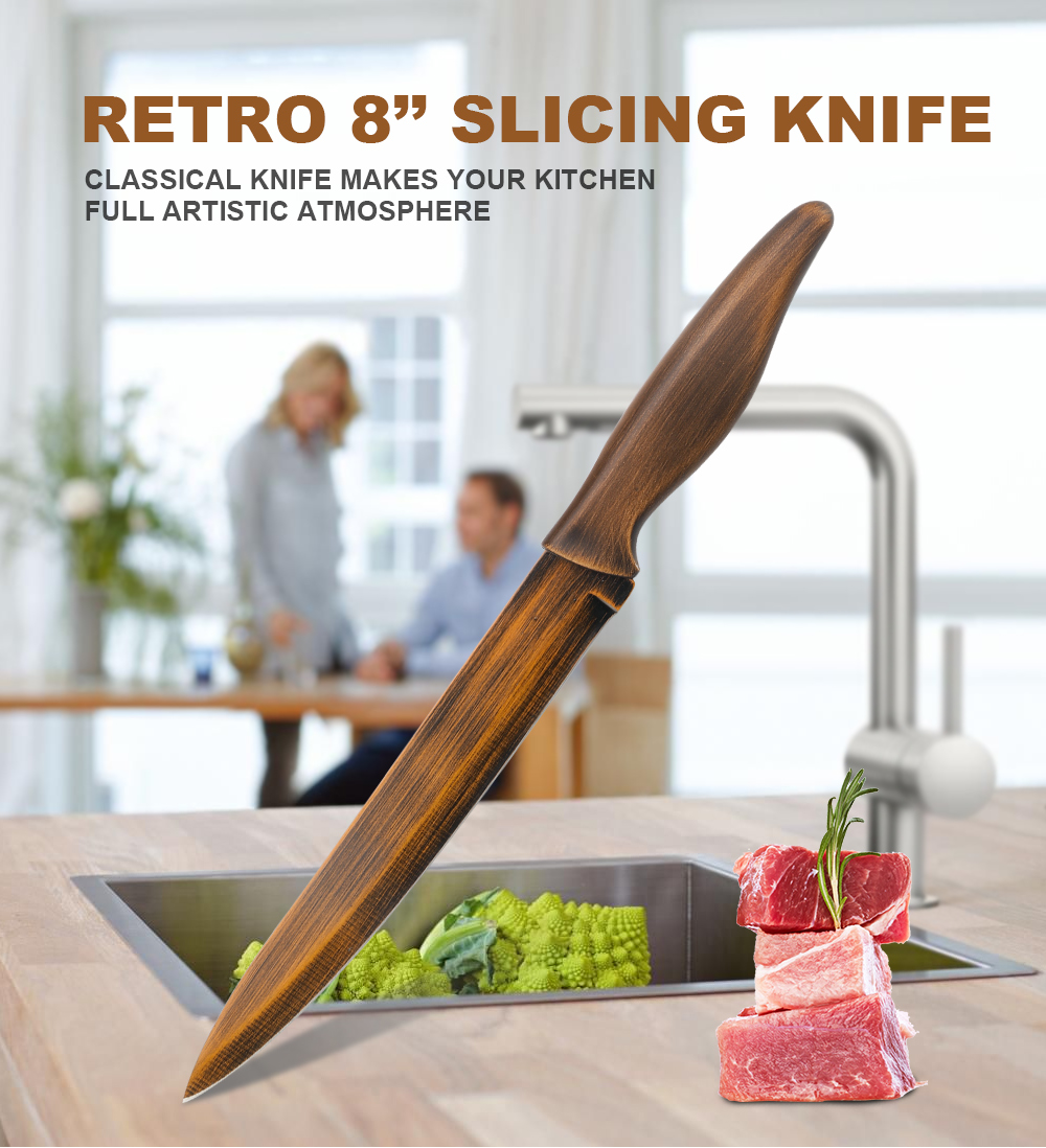 8'' Retro coating slicing knife