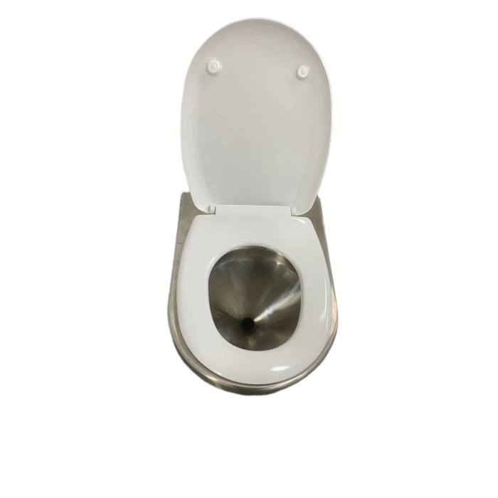 Vakuumtoilette aus Edelstahl