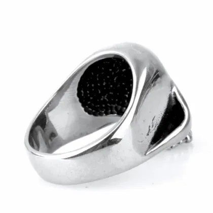 Jewelry Titanium steel ring skull silver