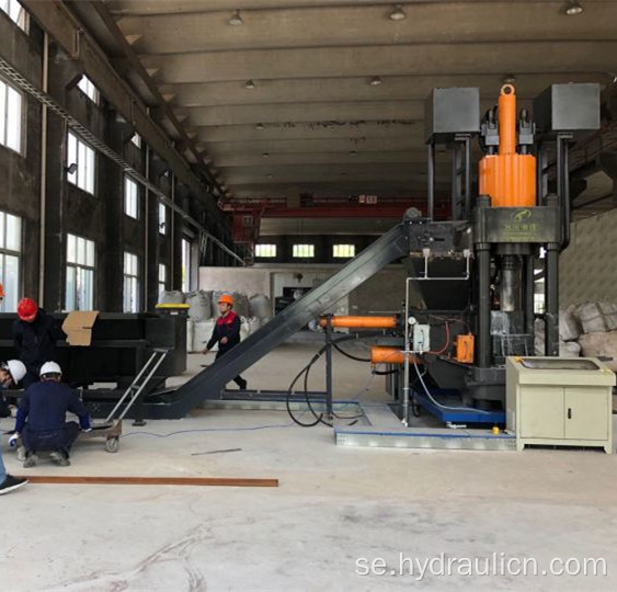 Automatisk hastighet Aluminium Svarv Chips Briquette Machine