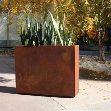 Ornements en métal rouillé jardinière en acier Corten