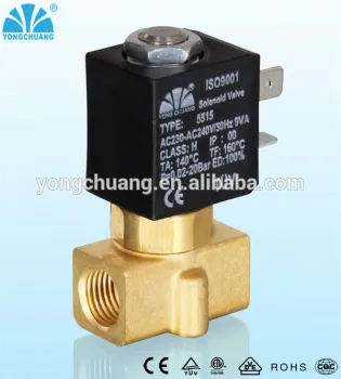 YONGCHUANG YCG22 CE approved normally open Direct acting 3way brass mini solenoid valve for water air gas