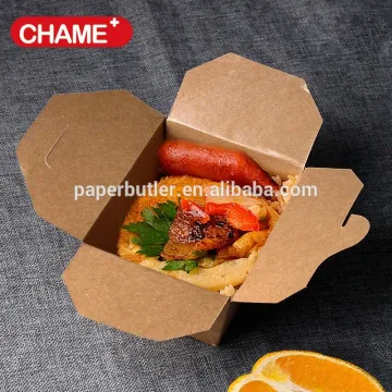 Fast food packaging recycled brown kraft paper box