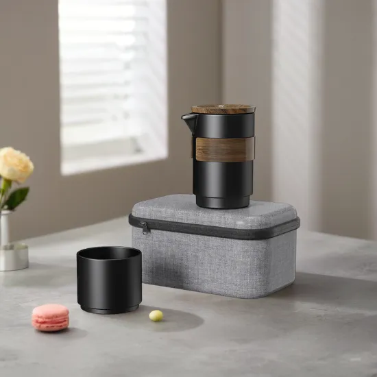 DHPO Tea For One Gift Set with Teapot, Teacup, and Infuser in Premium EVA Bag