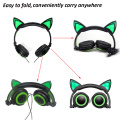 2019 Wired earphones headphones black cat wire headband