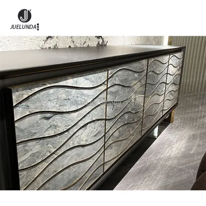 Modern Gold Wooden Metal Cupboard Designs for Bedrooms and Living Rooms with Drawers and Doors