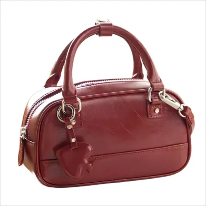 Red Quilted Pillow Bag