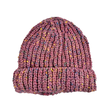 Colorful Dots Yarn Slouch Beanie - Winter Knitted Hat for Women and Men