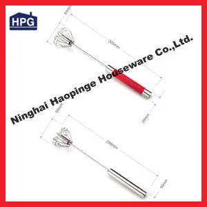 Stainless steel hand whisk rotary egg beater