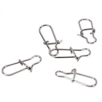 Stainless Steel Hook Lock Snaps 0# 1# 2# - Fishing Accessory Safety Snaps