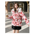 Hooded cotton coat love women winter