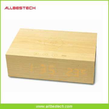 Qi Wireless Bluetooth Speaker Box with Alarm Clock