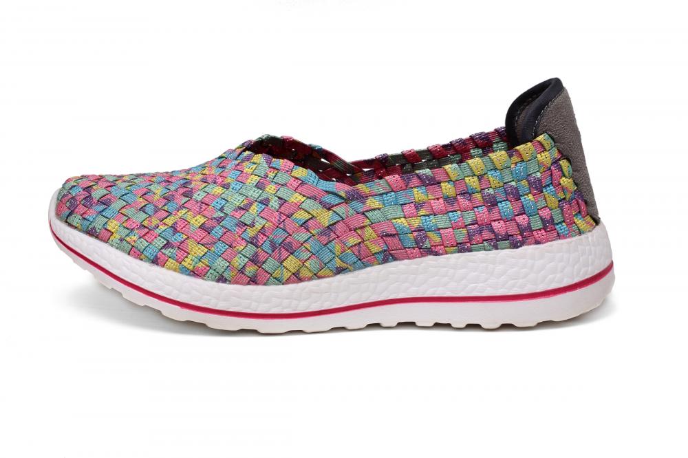 Multi Colors Woven Slip-ons