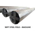 90ft Q460 Bahan Hot Dip Galvanized Steel Pole