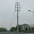 Low voltage high mast steel power transmission pole