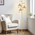 Glass Shade Mid Century Modern Floor Lamp
