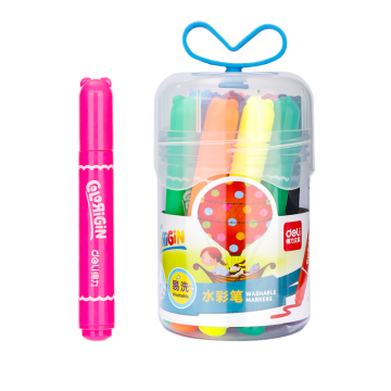 Deli 70727 12pcs/Barrel Watercolor Pens for Kids - 1152 Pcs per Carton