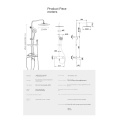 Wandmontierte Messing thermostatische 4-funktionsübergreifende Duschset