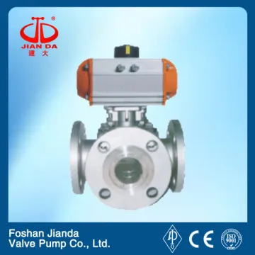 flange pneumatic tee ball valve