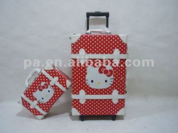 PU classic trolley luggage(hand made)