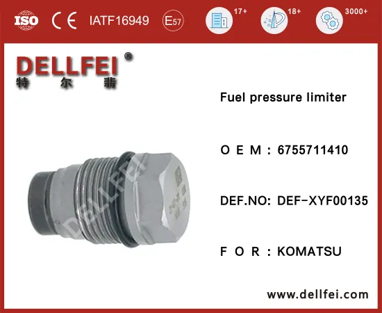 Fuel Rail Pressure Relief Valve 6755711410 for KOMATSU