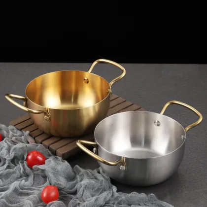 Korean Style Instant Noodle Hot Pots - Stainless Steel Ramen Pot
