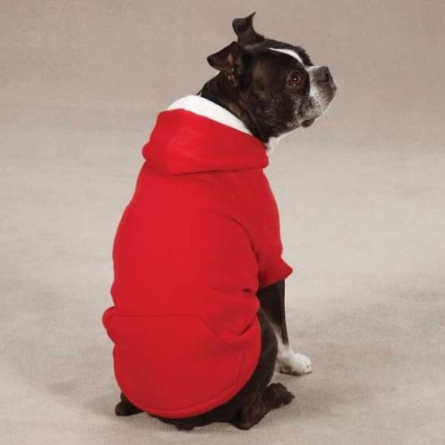 Fleece Lined Dog Hoodie By Zack &amp; Zoey - Tomato Red Border Collie Clothes Customize