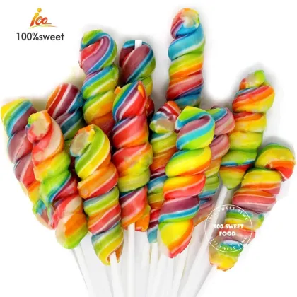 Bulk Twist Swirl Lollipop Variety Pack - Individually Wrapped Rainbow Spiral Pops