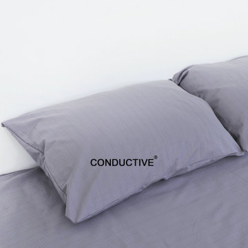 Grounding Pillow case with Organic Cotton Silver Fiber - Conductive Grounding Pillowcase for Healthy Sleep