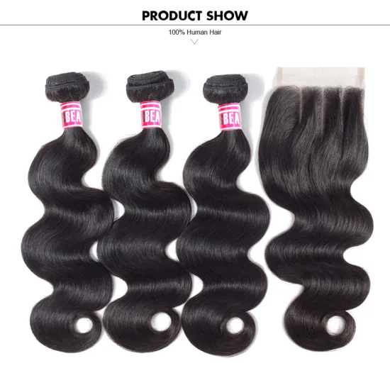 MS Beauty 7A 8A 9A 10A 11A 12A Brazilian cuticle aligne Body wave Hair Virgin remy hair bundle With Closure frontal match well