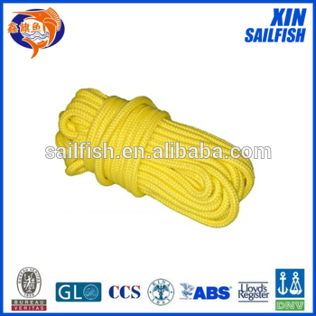natrual yellow color 3 strand polypropylene rope flat