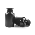 Botella de reactivo de vidrio negro de 250 ml con tapón de vidrio
