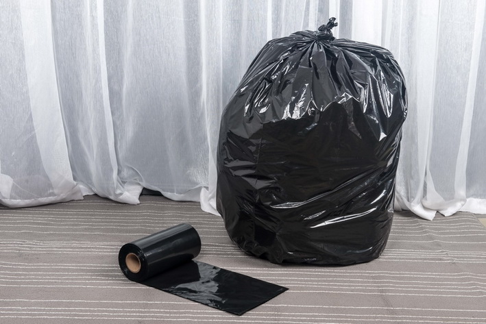 Large Black Industrial Garbage bags for Construction use