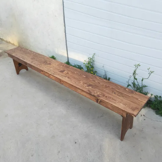 Wholesale Retro Portable White Pine Solid Wood Folding Bench and Table