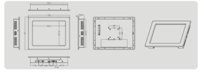 15" Touch Industrial Monitor