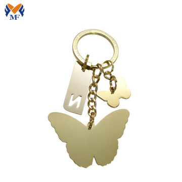 Metal butterfly shape keychain for anniversary gift