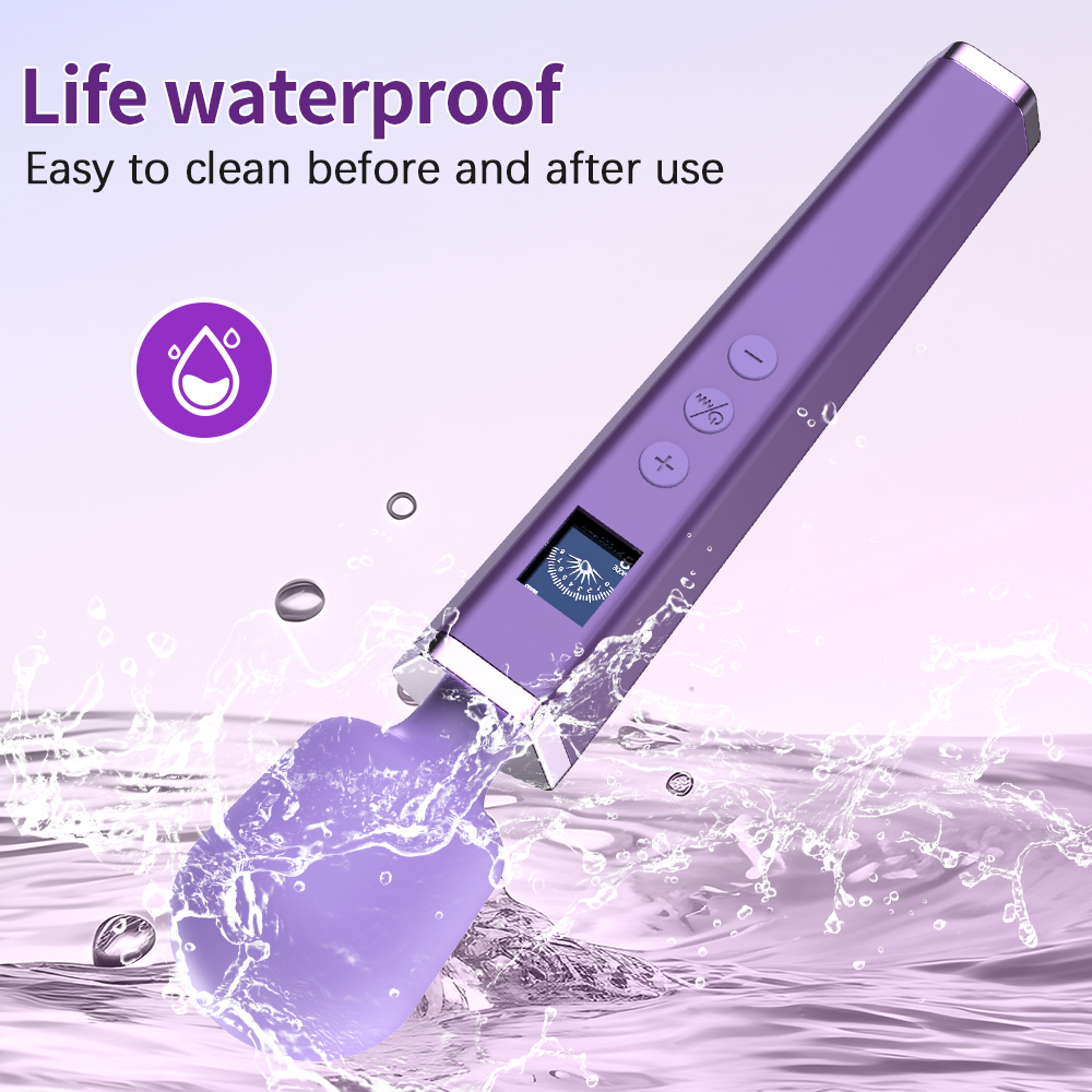 Smart Vibrating Wand Featuring LCD Interface