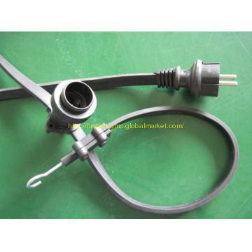 E27/B22 light strings,rubber wire light belt wire,IP44,outdoor us