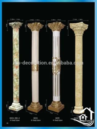 Elegance decorative golden pillars