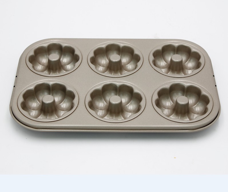 Bakeware de rosca com padrão antiaderente de 6 cavidades