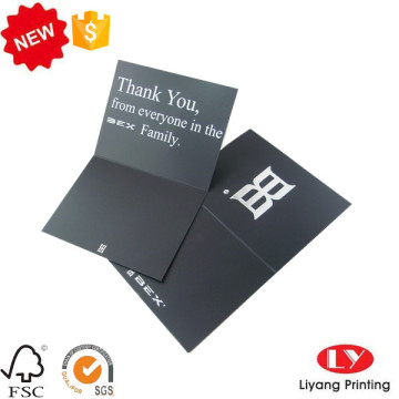 Black thanks invitation card printing