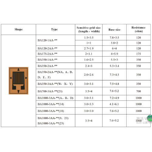 Round Grid Shape Strain Gauge