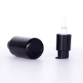 China Black Glass Lotion Bottle With Glossy Pump Factory