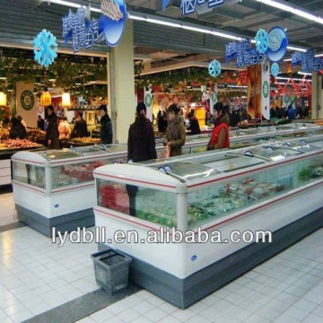 Dual Glass chest freezer Supermarker Case