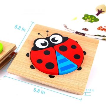 Madera Puzzle Jigsaw Toy 6/8 Pack Puzzle Toys para niños pequeños 2-3-4 años de edad y niña Regalo de cumpleaños para niños