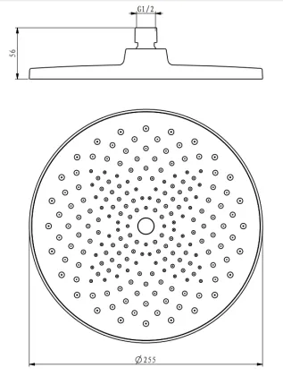 Plastic Bathroom Rainfall Shower Head Rain Shower