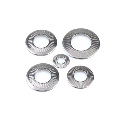 Mesin basuh Knurling 304 Stainless Steel Disc Springs DIN6796