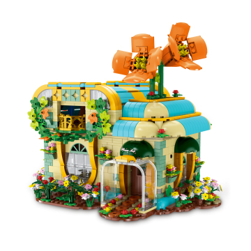 LED Illuminated Mork City Florist Model: An Innovative Modular House Assembly Building Block Set with Street View and MOC Toys