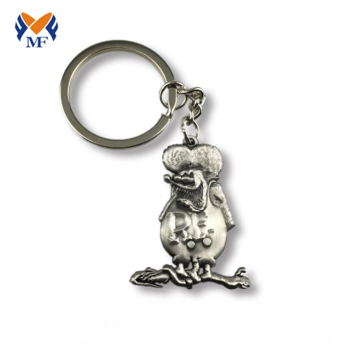 Keychain gleoite saincheaptha airgid airgid 3d